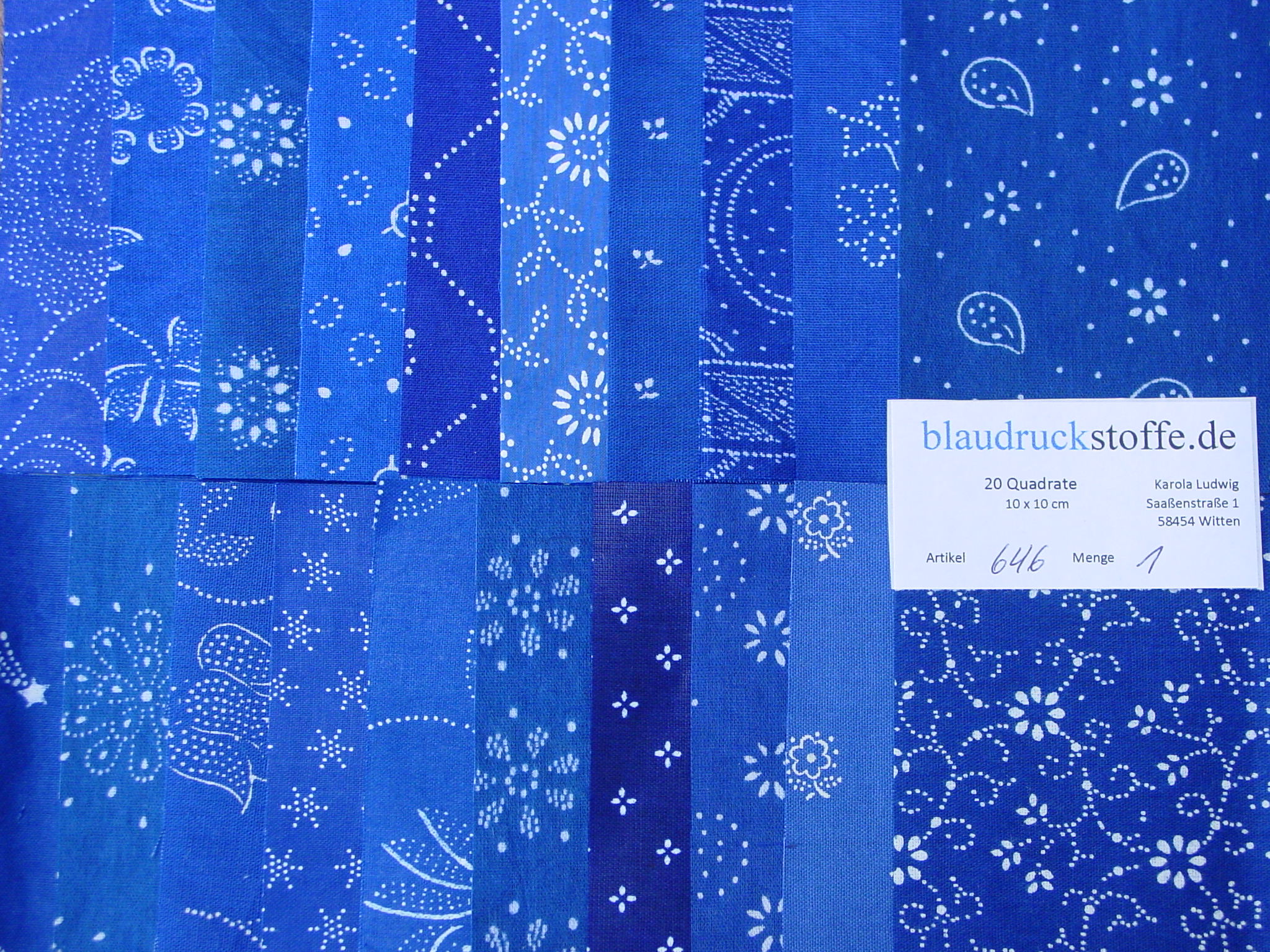 Blaudruck Patchwork-Stoffpaket 646-0