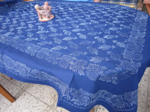 Große Blaudruck-Tischdecke 6531
