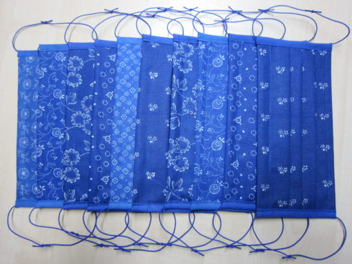 Blaudruck - Mund-Nase-Maske 7705