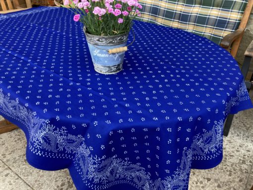 Große Blaudruck-Tischdecke 6612
