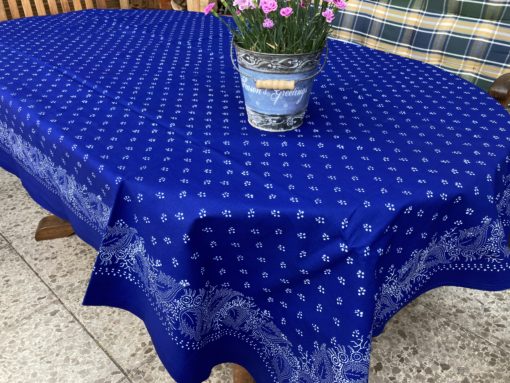 Große Blaudruck-Tischdecke 6616