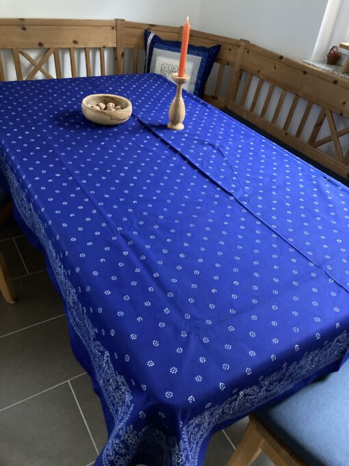 Große Blaudruck-Tischdecke 6619