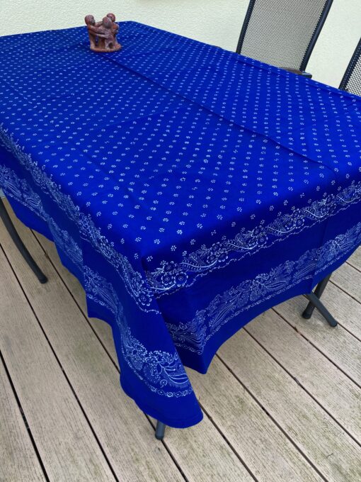 Große Blaudruck-Tischdecke 6654
