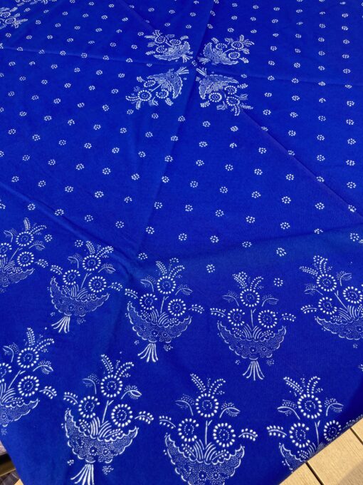 Große runde Blaudruck-Tischdecke 6657 – Bild 3
