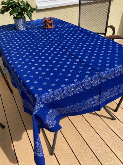 Große Blaudruck-Tischdecke 6660