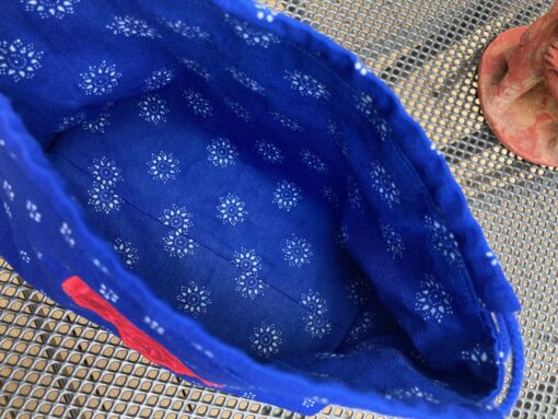Blaudruck - Geschenkbeutel mit Herz 7375 – Bild 3