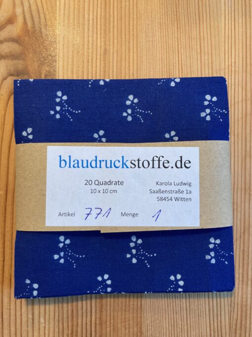 Blaudruck Patchwork-Stoffpaket 771 - 10 x 10cm – Bild 2