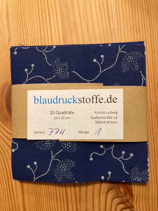 Blaudruck Patchwork-Stoffpaket 774 - 10 x 10cm – Bild 2