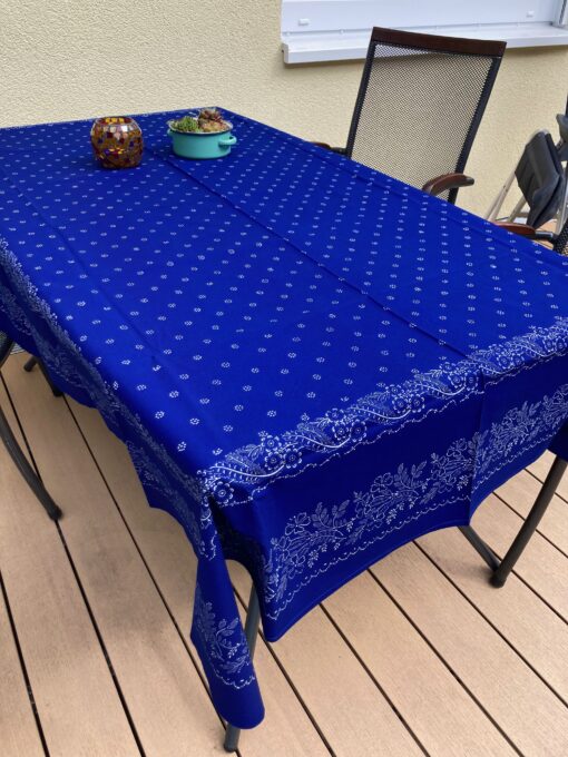 Große Blaudruck-Tischdecke 6403