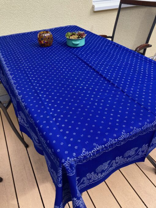 Große Blaudruck-Tischdecke 6402