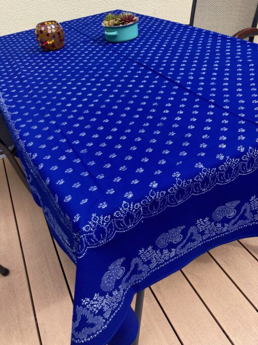 Große Blaudruck-Tischdecke 6404