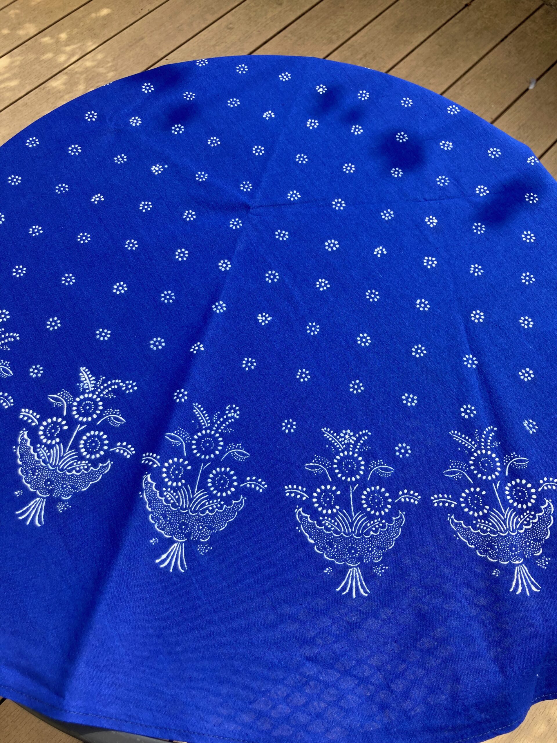 Große runde Blaudruck-Tischdecke 6698 – Bild 3