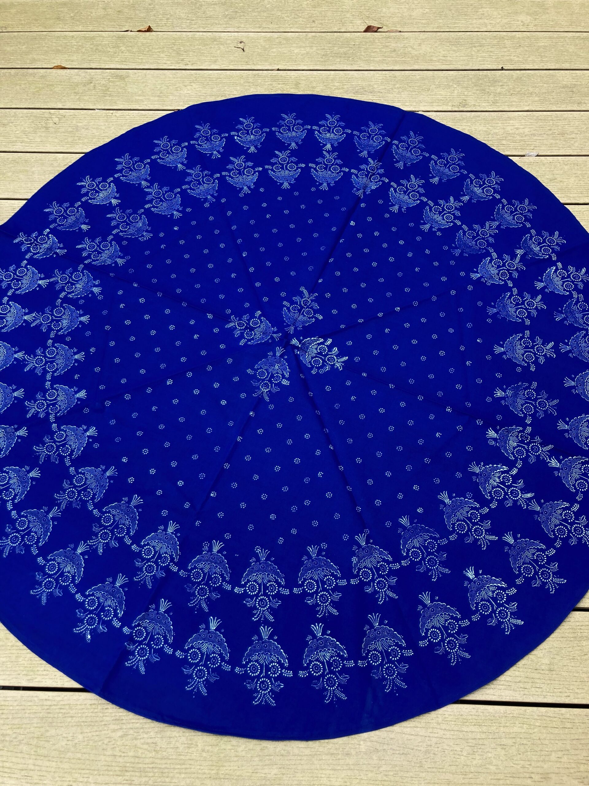 Große runde Blaudruck-Tischdecke 6656 – Bild 4