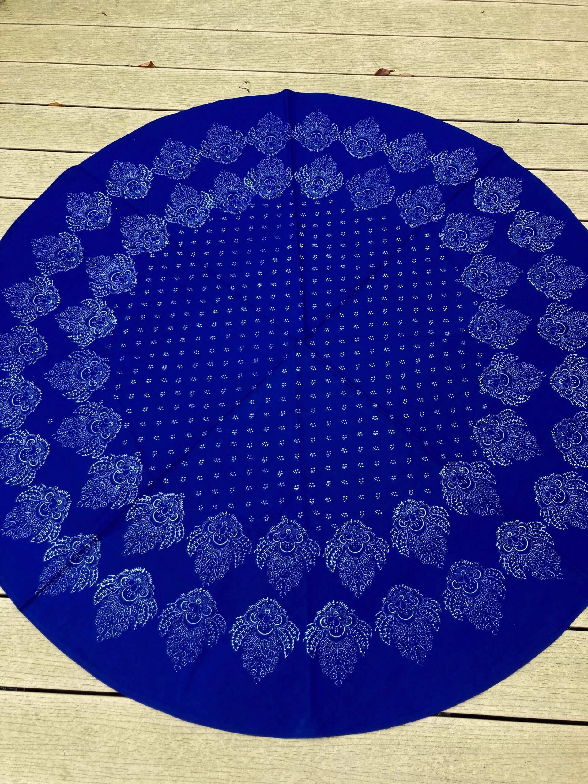 Große runde Blaudruck-Tischdecke 6657 – Bild 3