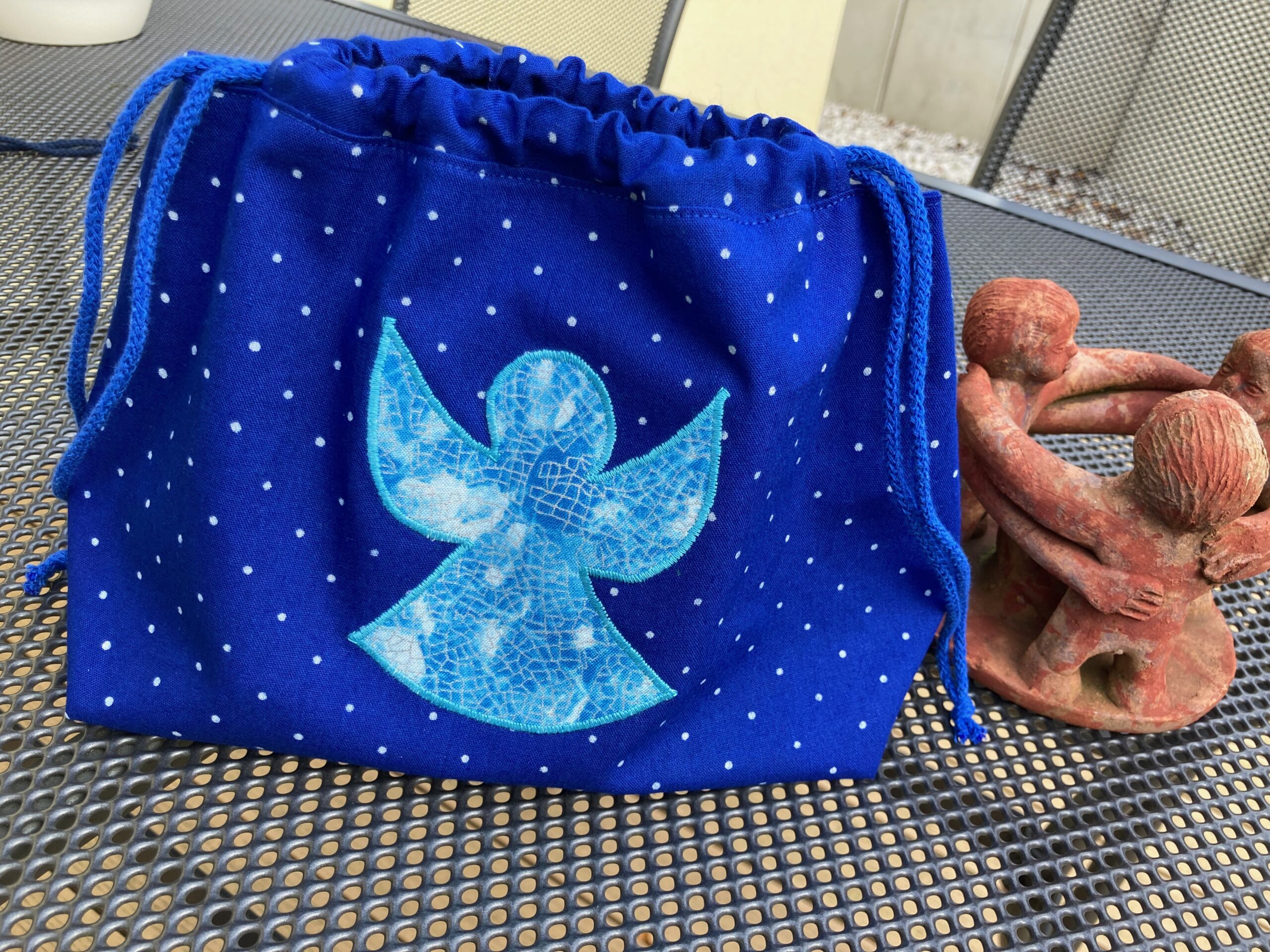 Blaudruck - Geschenkbeutel Engel 7304