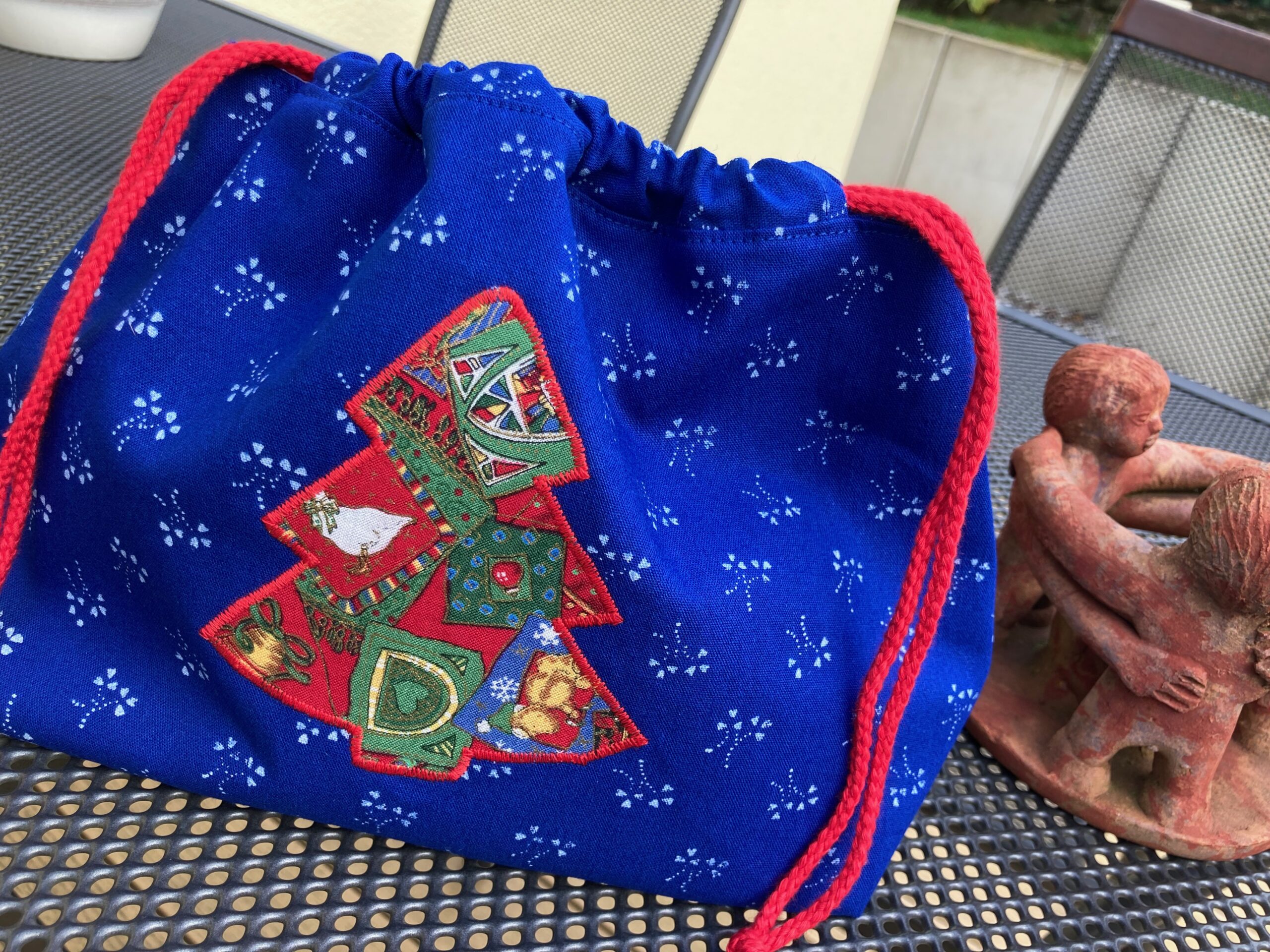 Blaudruck - Geschenkbeutel Tannenbaum 7313