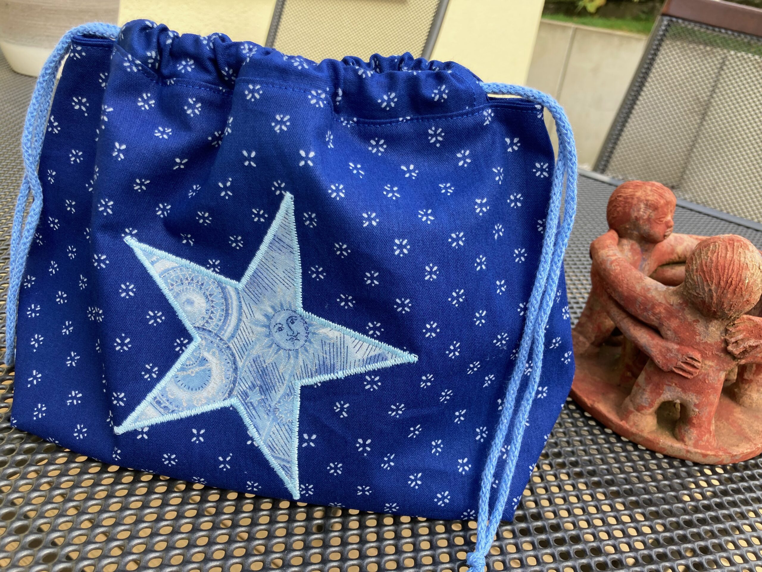 Blaudruck - Geschenkbeutel Stern 7314