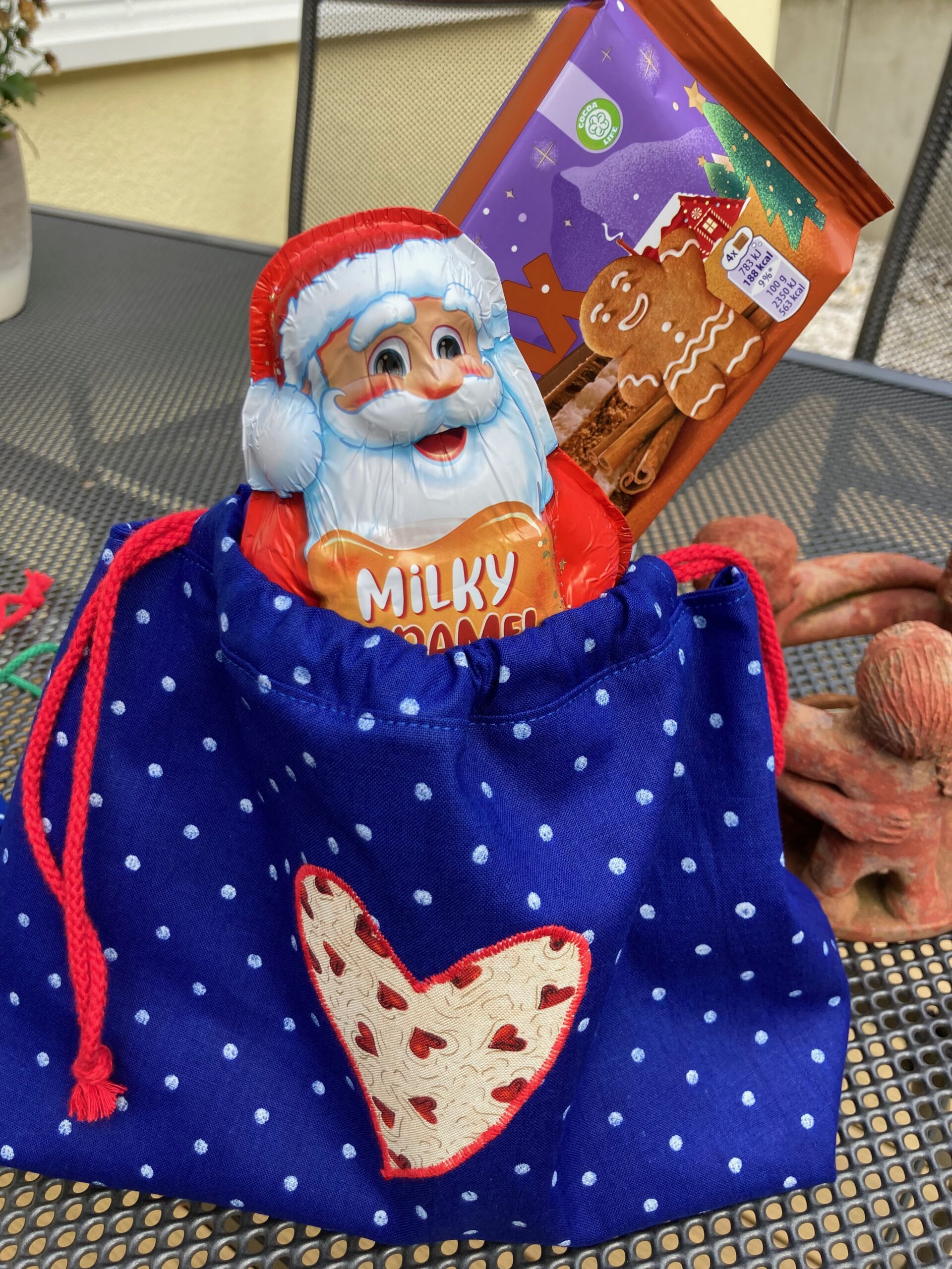 Blaudruck - Geschenkbeutel mit Herz 7312 – Bild 2