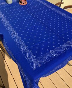 Große Blaudruck-Tischdecke 6414
