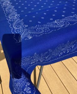 Alternative view of Große Blaudruck-Tischdecke 6414