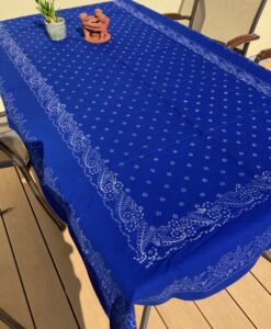 Große Blaudruck-Tischdecke 6416