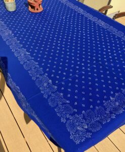 Große Blaudruck-Tischdecke 6418