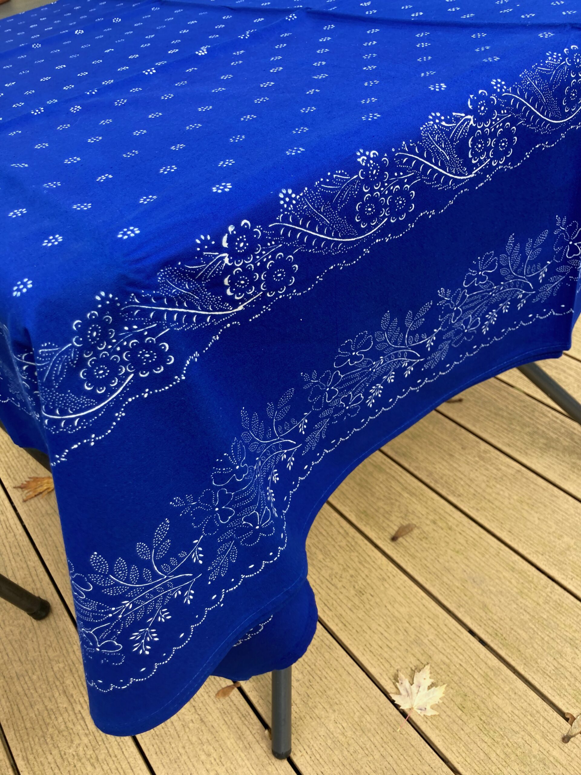 Große Blaudruck-Tischdecke 6421 – Bild 3